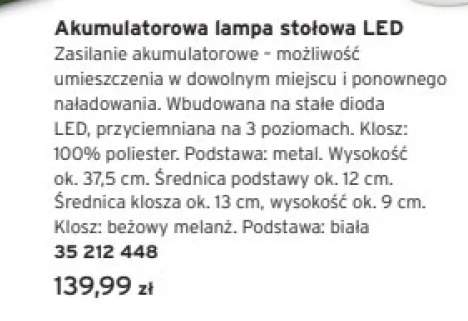 lampa stołowa