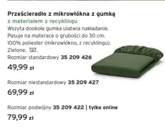 prześcieradło z gumką