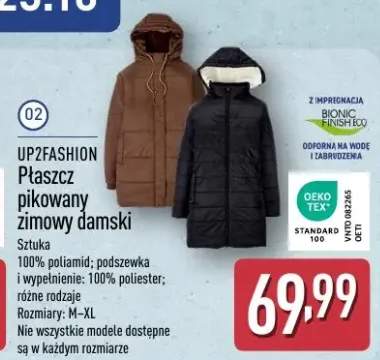 płaszcz pikowany damski