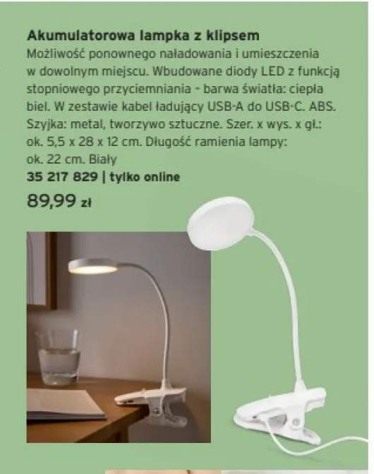 lampka do czytania