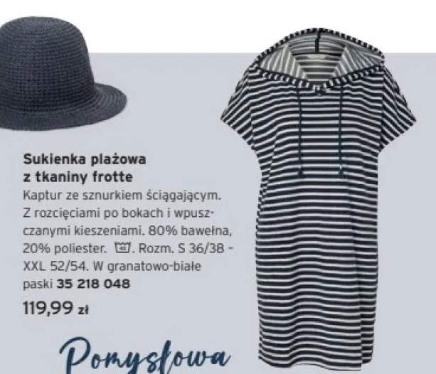 Sukienka plażowa z tkaniny frotte Tchibo