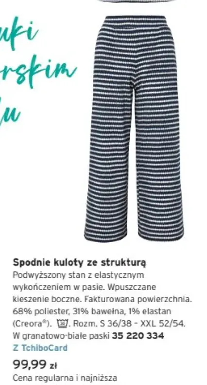 Spodnie kuloty ze strukturą Tchibo