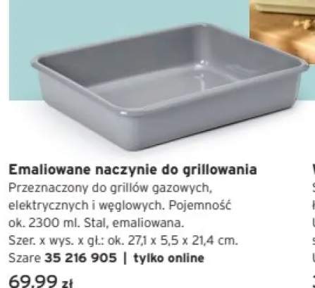 Emaliowane naczynie do grillowania