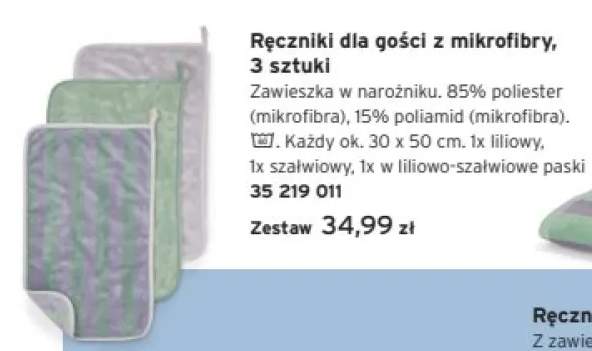Ręczniki dla gości z mikrofibry Tchibo