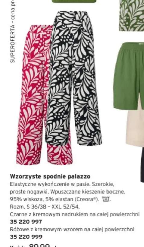 Wzorzyste spodnie palazzo damskie