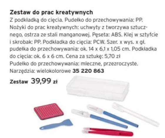 Zestaw do prac kreatywnych Tchibo