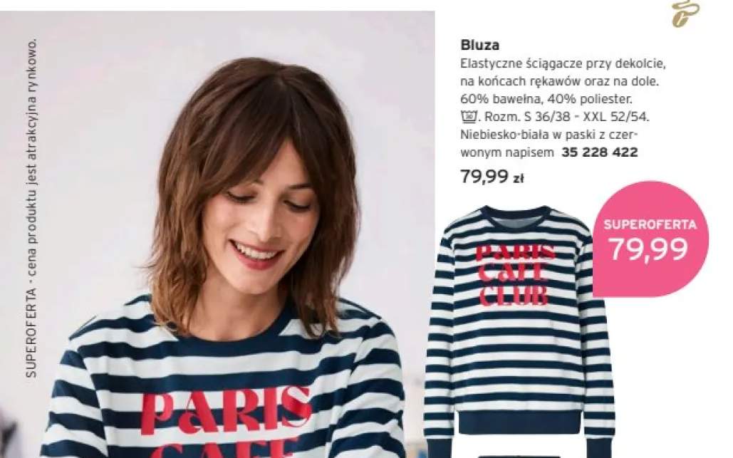 Bluza damska w paski Paris Cafe Club
