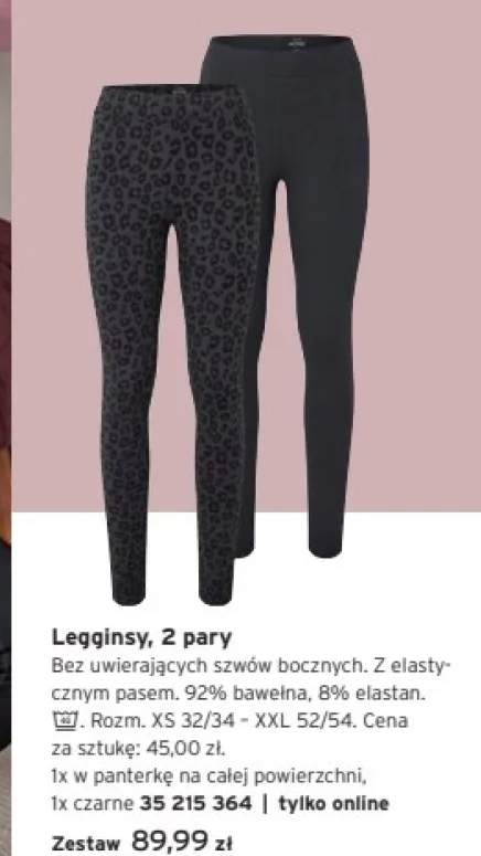 Legginsy damskie 2 pary