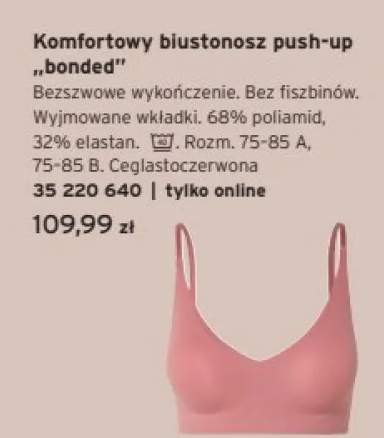 Komfortowy biustonosz push-up „bonded” Tchibo
