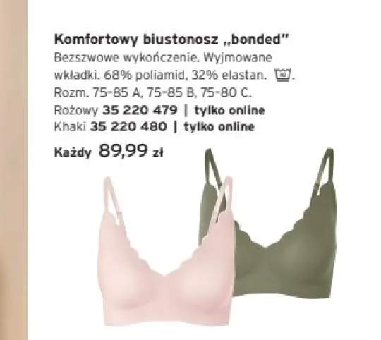Komfortowy biustonosz bonded różowy Tchibo +1 wariant