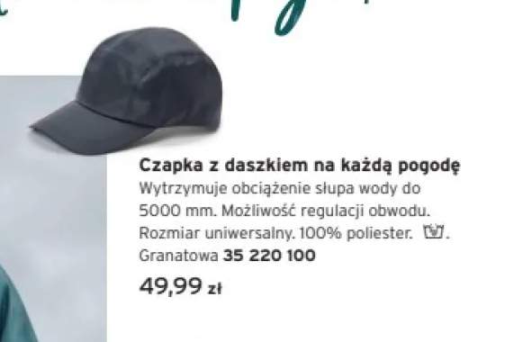 Czapka z daszkiem na każdą pogodę