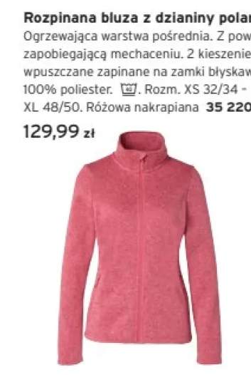 Rozpinana bluza z dzianiny polarowej