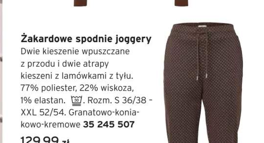 Żakardowe spodnie joggery