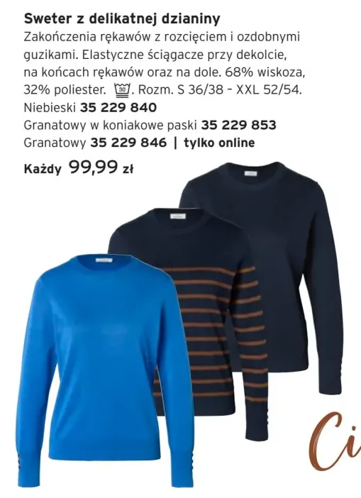 Sweter z delikatnej dzianiny