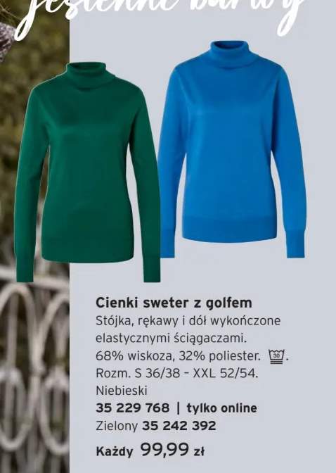 Cienki sweter z golfem Tchibo