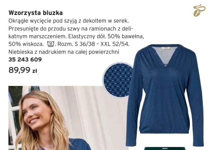 Wzorzysta bluzka