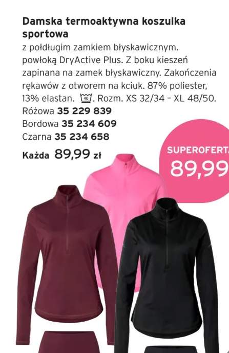 Damska termoaktywna koszulka sportowa
