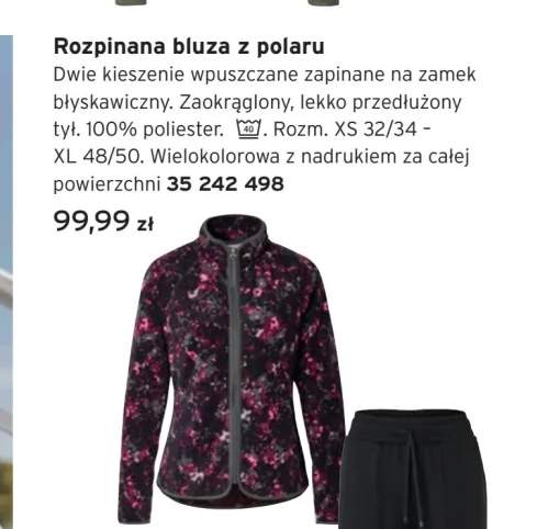 Rozpinana bluza z polaru
